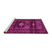 Sideview of Machine Washable Persian Pink Traditional Rug, wshtr2507pnk