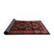 Sideview of Traditional Wine Red Persian Rug, tr2508