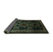 Sideview of Persian Turquoise Traditional Rug, tr2508turq