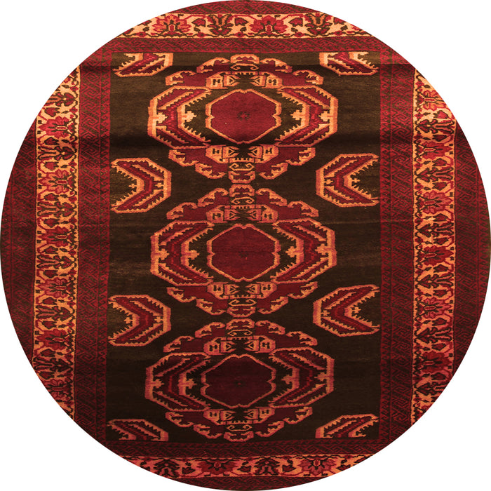 Square Persian Orange Traditional Rug, tr2508org