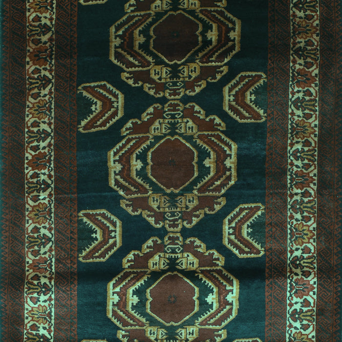 Machine Washable Persian Turquoise Traditional Area Rugs, wshtr2508turq