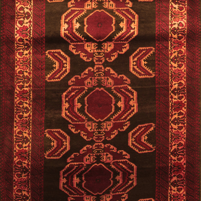 Serging Thickness of Machine Washable Persian Orange Traditional Area Rugs, wshtr2508org
