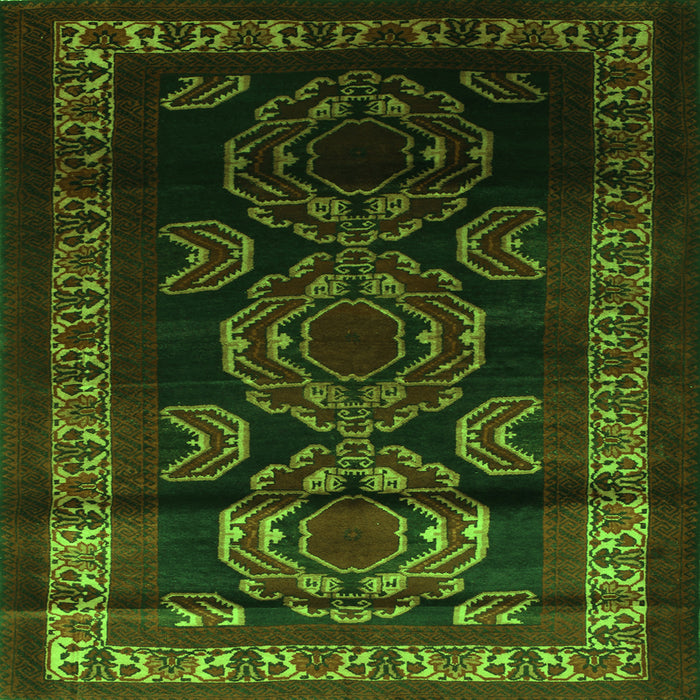 Serging Thickness of Persian Green Traditional Rug, tr2508grn