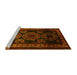 Sideview of Machine Washable Persian Yellow Traditional Rug, wshtr2508yw