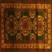 Square Persian Yellow Traditional Rug, tr2508yw