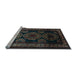 Sideview of Machine Washable Persian Light Blue Traditional Rug, wshtr2508lblu