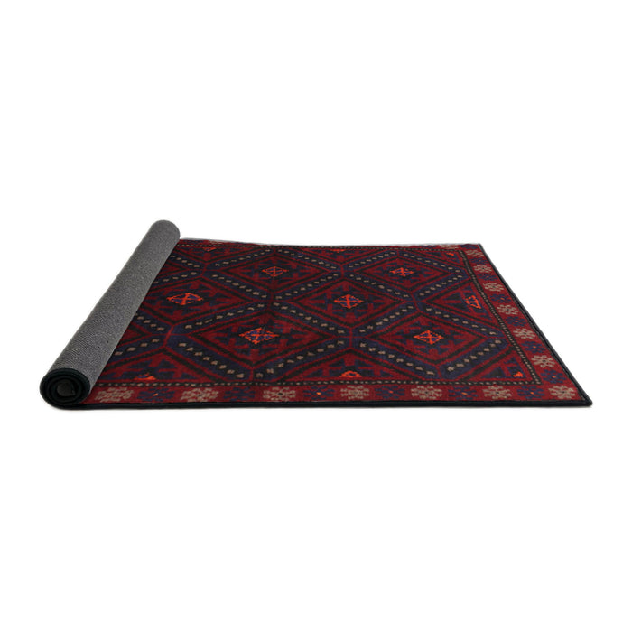 Sideview of Traditional Burgundy Brown Southwestern Rug, tr2509