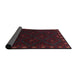 Sideview of Traditional Burgundy Brown Southwestern Rug, tr2509