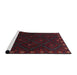 Sideview of Machine Washable Traditional Burgundy Brown Rug, wshtr2509