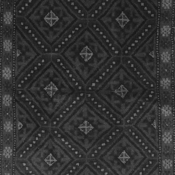 Serging Thickness of Machine Washable Southwestern Gray Country Rug, wshtr2509gry