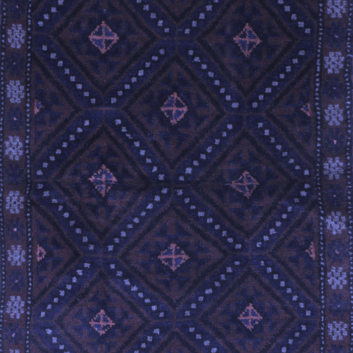 Machine Washable Southwestern Blue Country Rug, wshtr2509blu