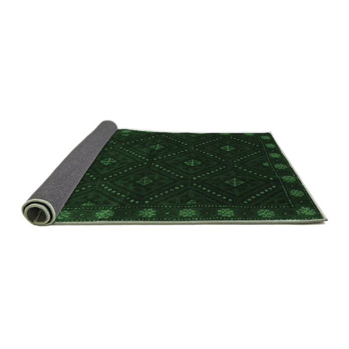 Sideview of Southwestern Emerald Green Country Rug, tr2509emgrn