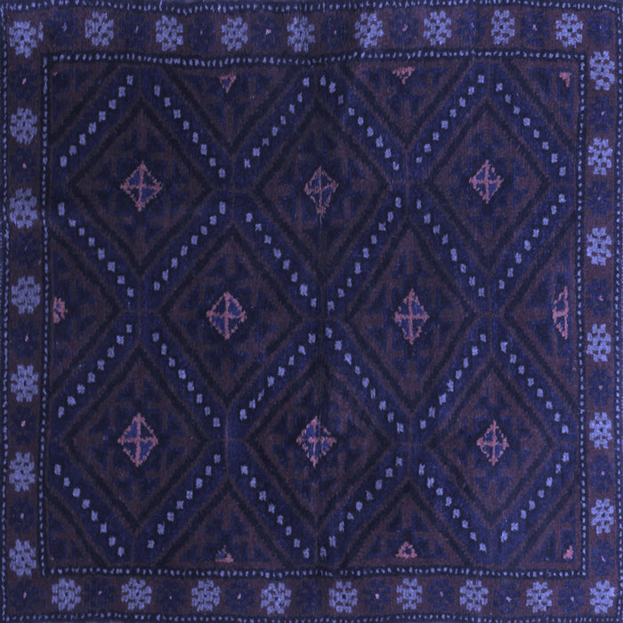 Square Southwestern Blue Country Rug, tr2509blu