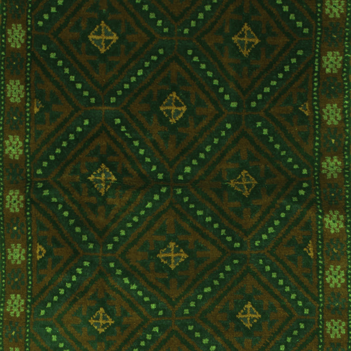 Southwestern Green Country Rug, tr2509grn