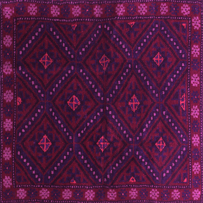 Square Machine Washable Southwestern Pink Country Rug, wshtr2509pnk