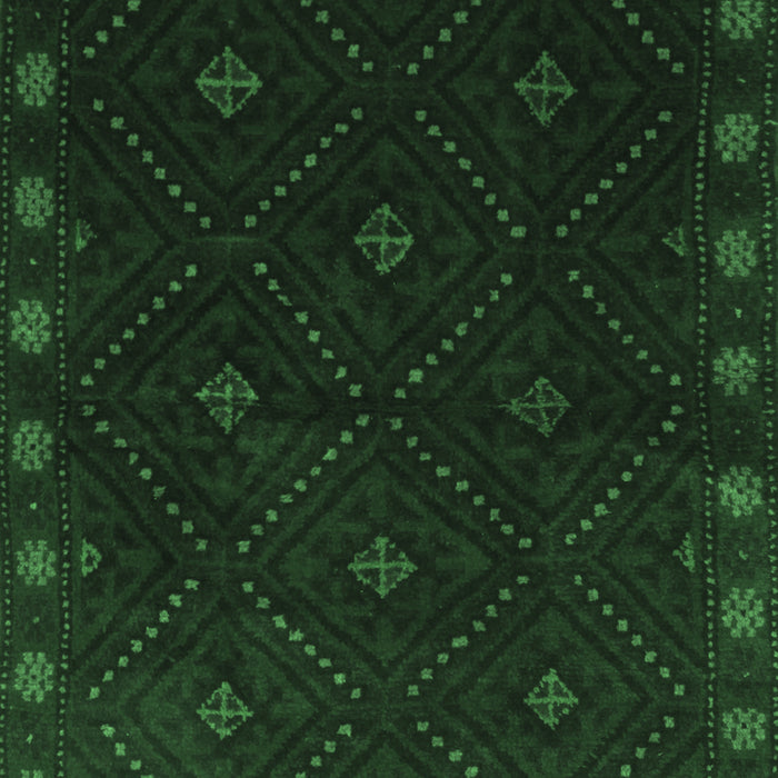 Machine Washable Southwestern Emerald Green Country Area Rugs, wshtr2509emgrn