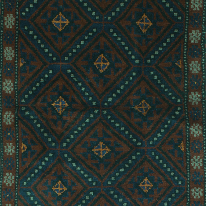 Machine Washable Southwestern Turquoise Country Area Rugs, wshtr2509turq