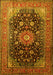 Medallion Yellow Traditional Rug, tr250yw