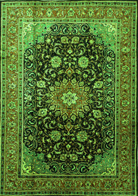 Medallion Green Traditional Rug, tr250grn