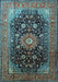 Medallion Light Blue Traditional Rug, tr250lblu