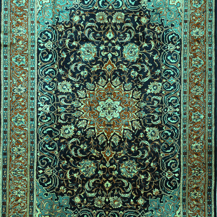 Medallion Turquoise Traditional Rug, tr250turq