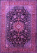 Machine Washable Medallion Purple Traditional Area Rugs, wshtr250pur