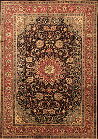 Medallion Brown Traditional Rug, tr250brn