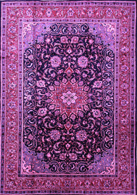 Medallion Purple Traditional Rug, tr250pur