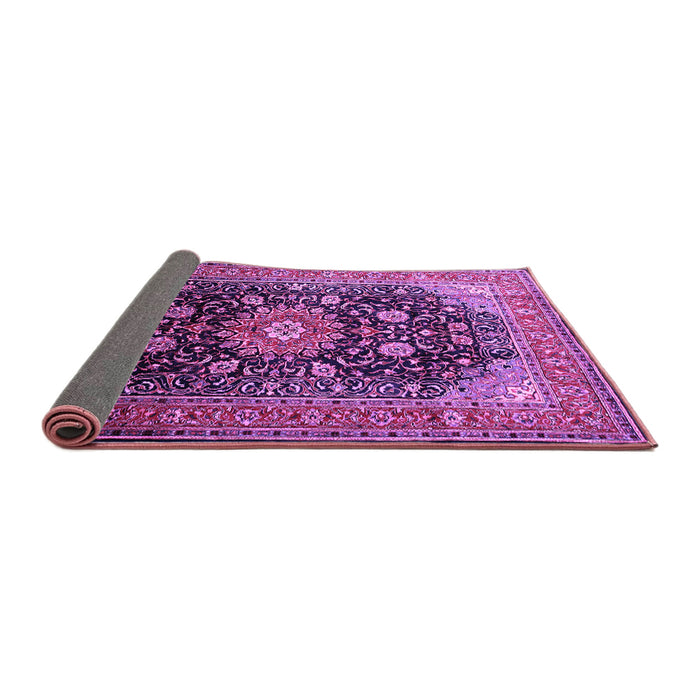 Sideview of Medallion Purple Traditional Rug, tr250pur