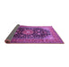 Sideview of Medallion Purple Traditional Rug, tr250pur