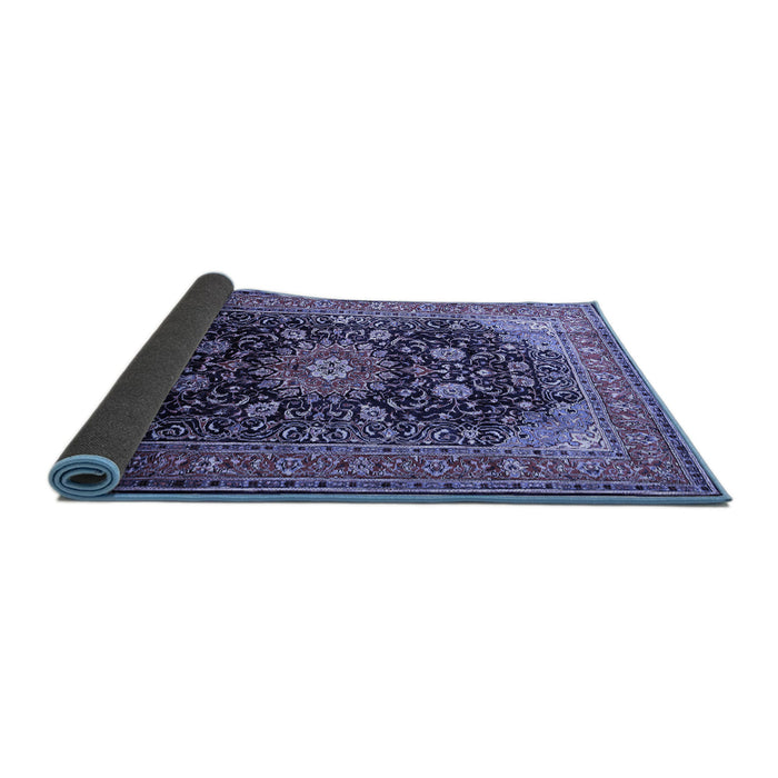 Sideview of Medallion Blue Traditional Rug, tr250blu