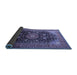 Sideview of Medallion Blue Traditional Rug, tr250blu