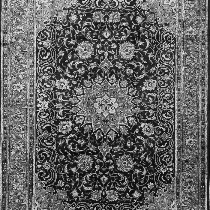 Serging Thickness of Machine Washable Medallion Gray Traditional Rug, wshtr250gry