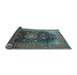 Sideview of Medallion Light Blue Traditional Rug, tr250lblu