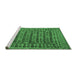 Sideview of Machine Washable Persian Emerald Green Traditional Area Rugs, wshtr2510emgrn