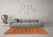 Machine Washable Persian Orange Traditional Area Rugs in a Living Room, wshtr2510org