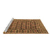 Sideview of Machine Washable Persian Brown Traditional Rug, wshtr2510brn