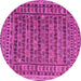 Round Persian Pink Traditional Rug, tr2510pnk