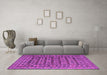 Machine Washable Persian Purple Traditional Area Rugs in a Living Room, wshtr2510pur