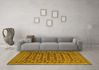 Machine Washable Persian Yellow Traditional Rug, wshtr2510yw