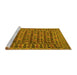 Sideview of Machine Washable Persian Yellow Traditional Rug, wshtr2510yw