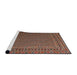 Sideview of Machine Washable Traditional Peru Brown Rug, wshtr2511