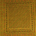 Square Persian Yellow Traditional Rug, tr2511yw