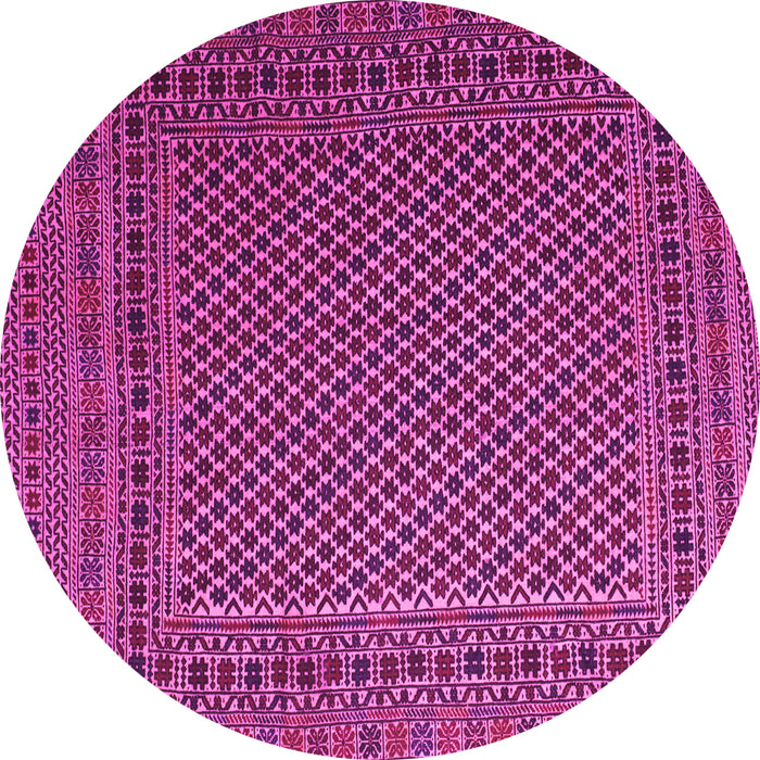 Round Persian Pink Traditional Rug, tr2511pnk