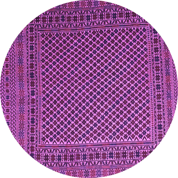 Round Persian Purple Traditional Rug, tr2511pur