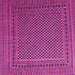 Square Machine Washable Persian Pink Traditional Rug, wshtr2511pnk