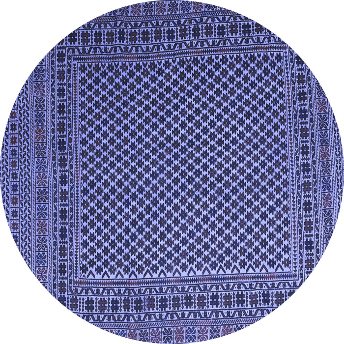 Round Persian Blue Traditional Rug, tr2511blu