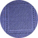 Round Persian Blue Traditional Rug, tr2511blu