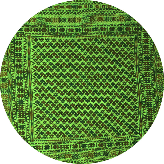 Square Persian Green Traditional Rug, tr2511grn