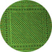 Machine Washable Persian Green Traditional Area Rugs, wshtr2511grn